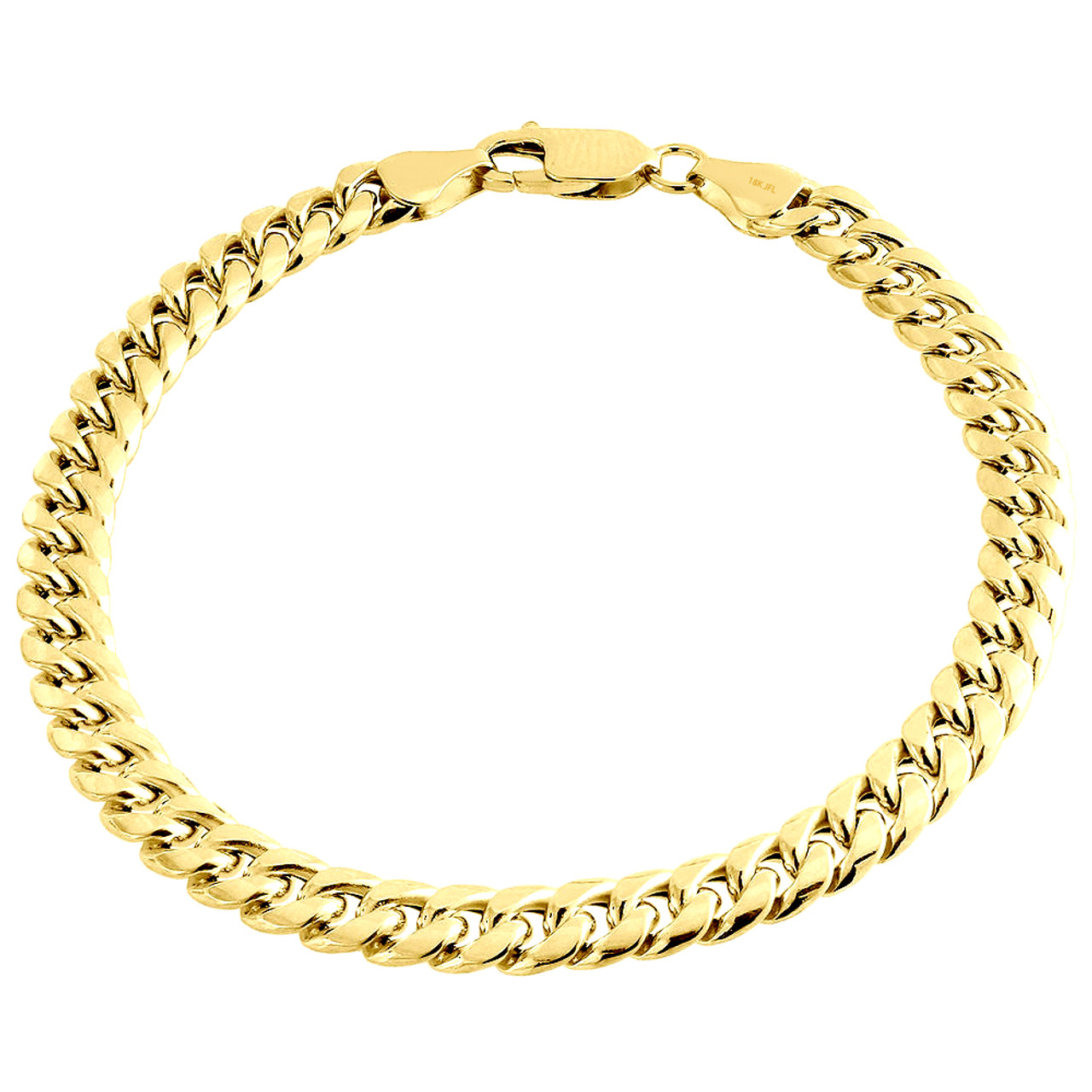 Handmade Solid Gold Miami Cuban Link Bracelets: Made in Tampa, Florida Yellow / 18kt Gold / 9.0 (X-Large)