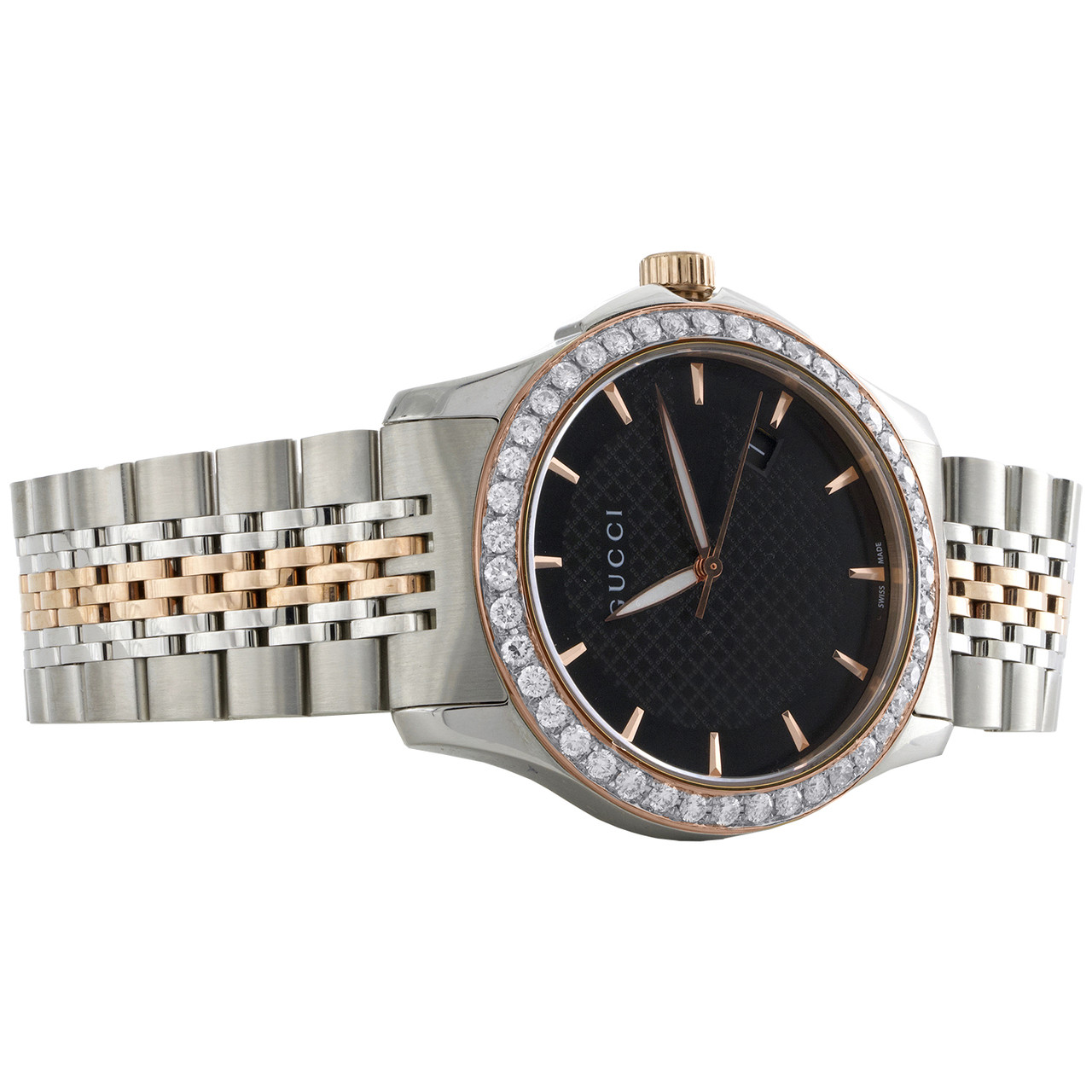 Gucci Ya126410 Diamond Watch G-Timeless 