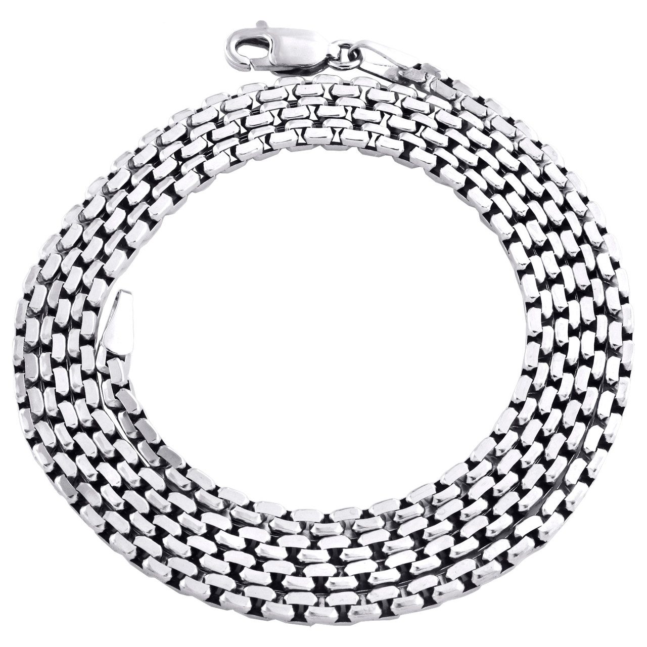 18-24 inches Round Box Link Chain Stainless Steel Necklace Men