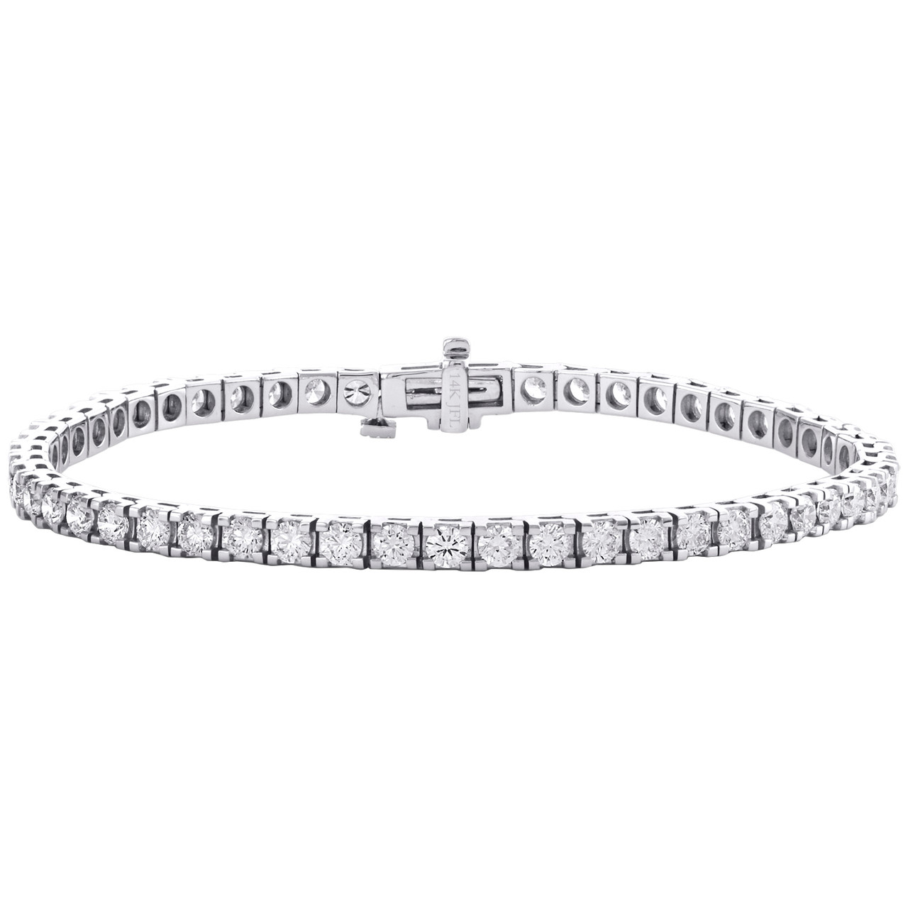 Oval Cut 7.50 ctw VS2 Clarity, I Color Diamond 14kt White Gold Tennis  Bracelet | Costco