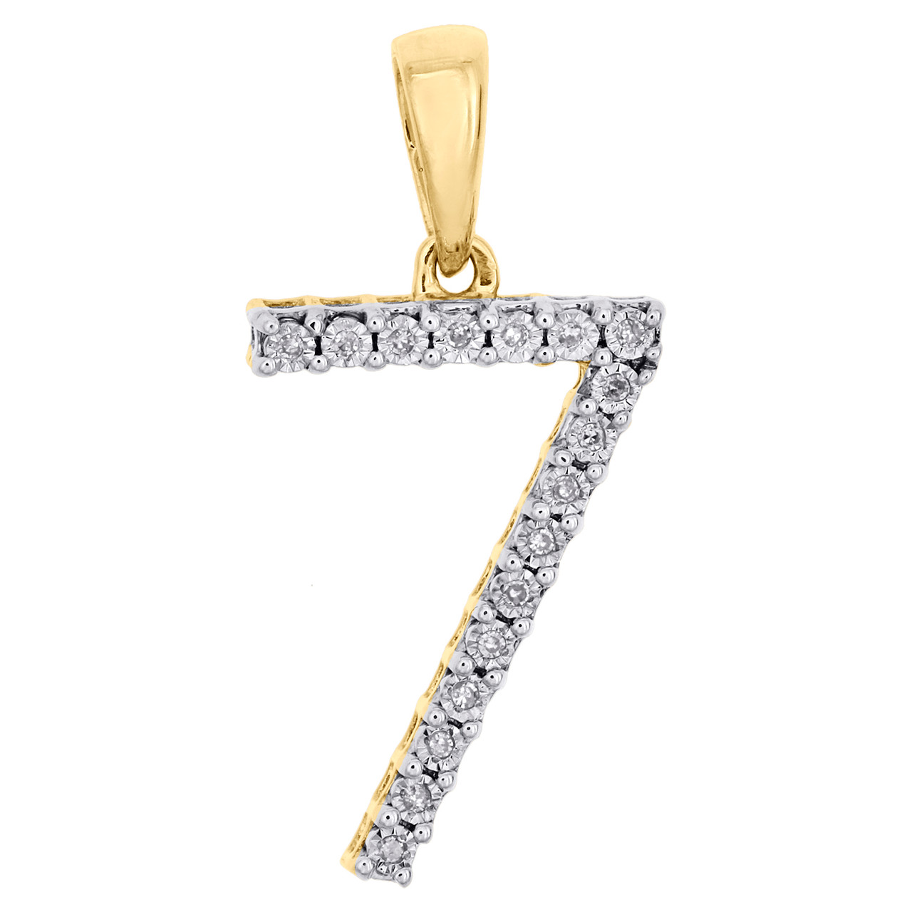 diamond number 7 necklace