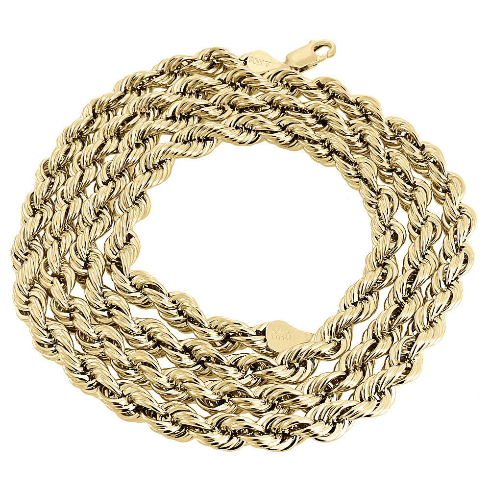 10K Yellow Gold 6mm Diamond Cut Hollow 