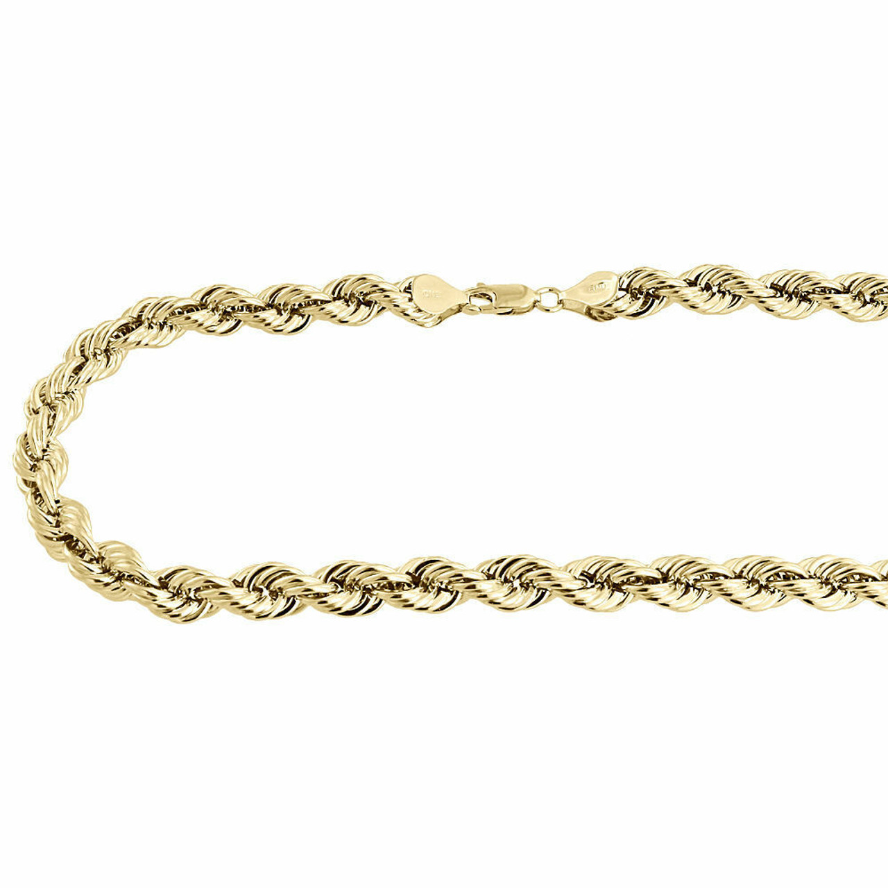 10K Yellow Gold Solid Rope Chain 7mm 22 Inches - 116.27 Grams - Nyc Luxury