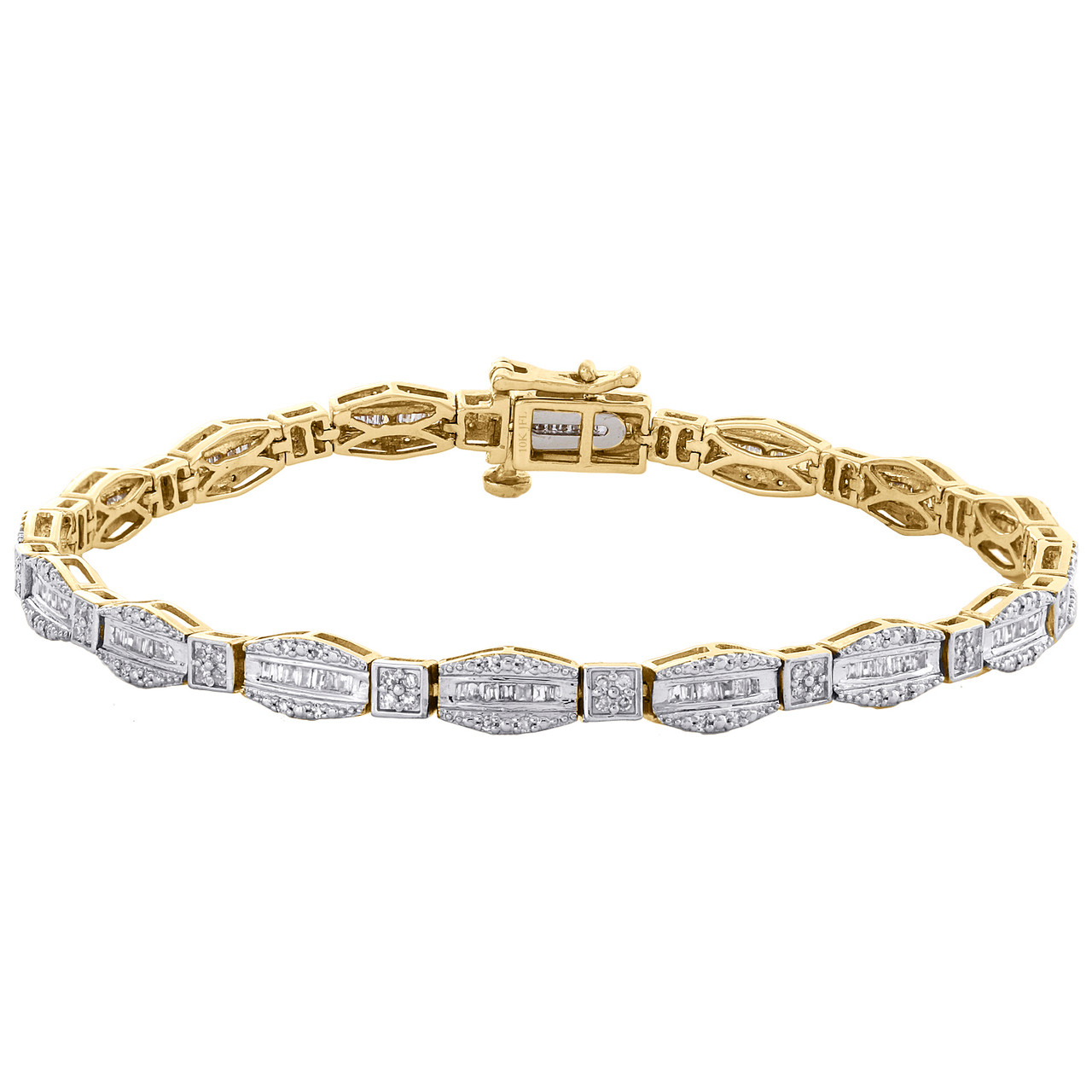 Modern Baguette Diamond and Platinum Bracelet, 16.23 Carats - Moira Fine  Jewellery