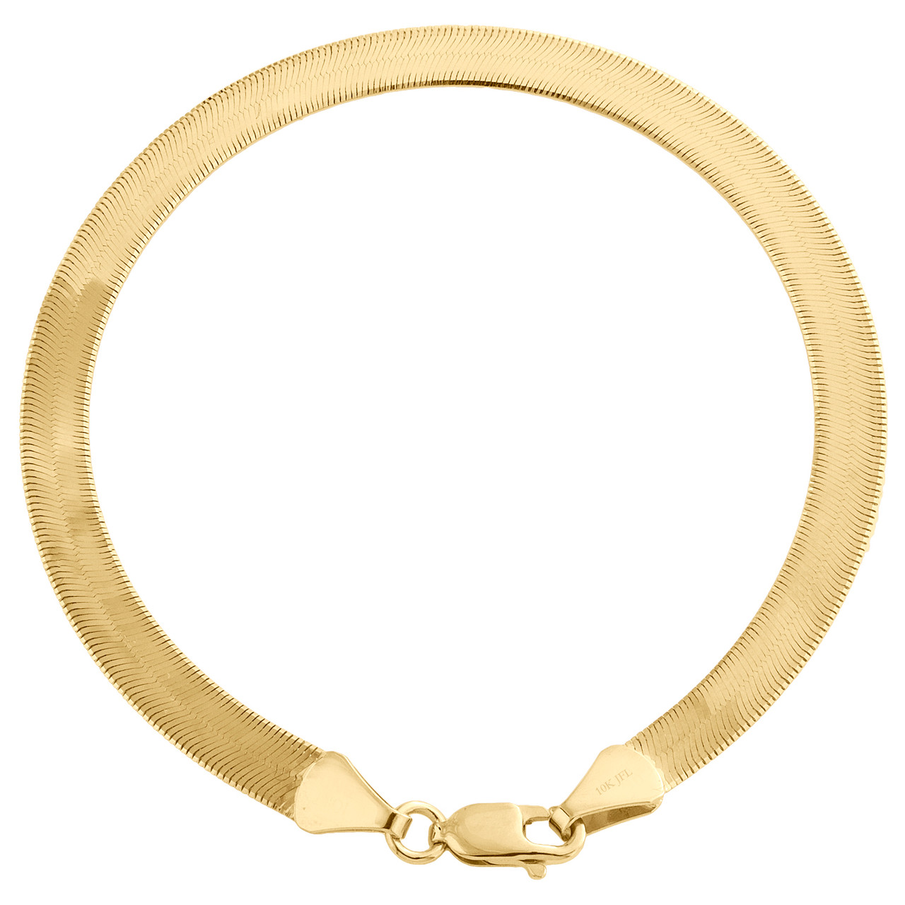 10K Yellow Gold 4.90mm Mens Solid 