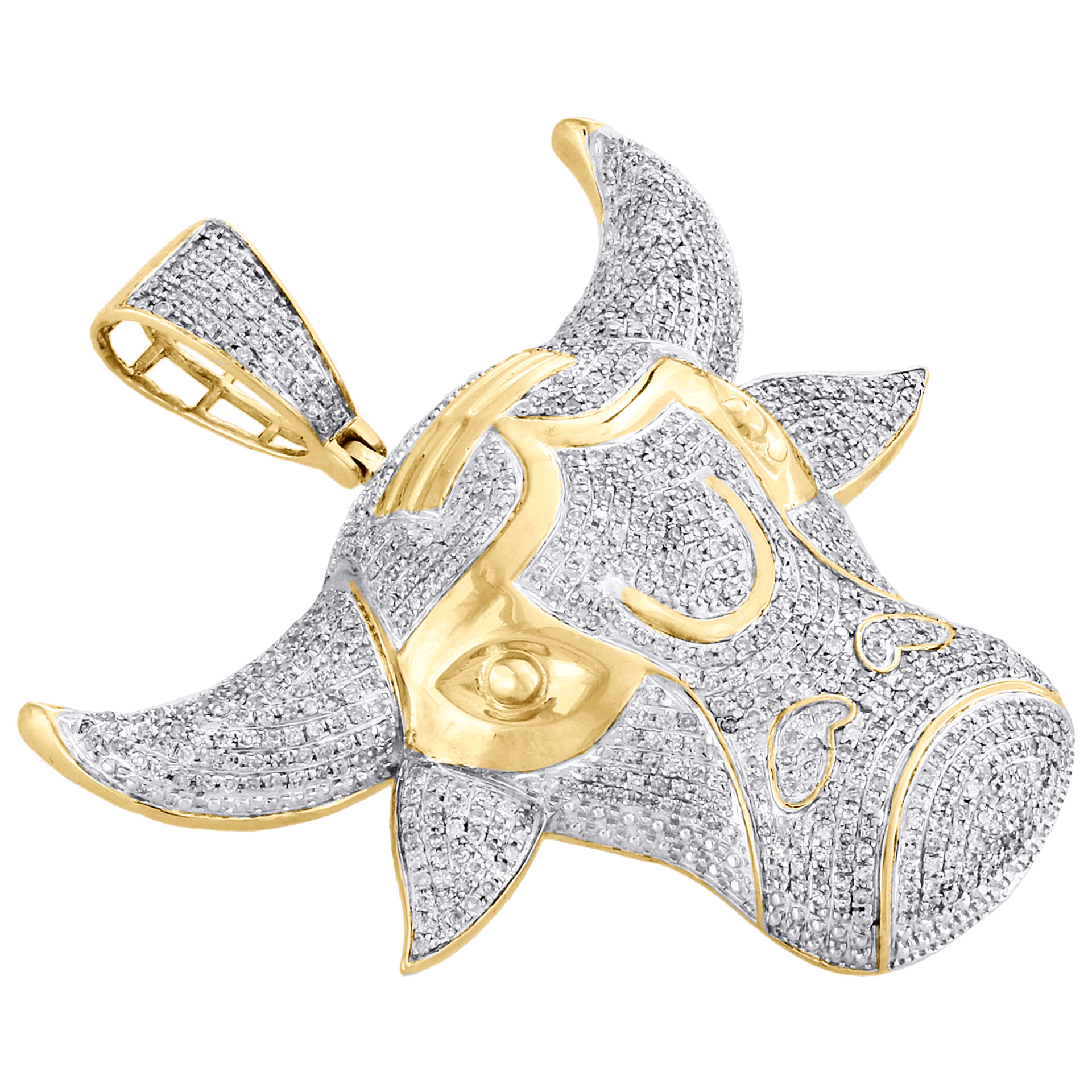 Diamond bull pendant Clearance