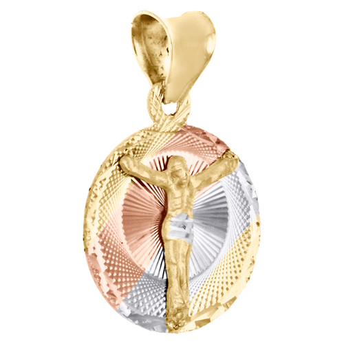Jesus Crucifix Circle Pendant 