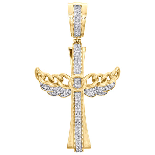 10K Yellow Gold Genuine Diamond Cuban 