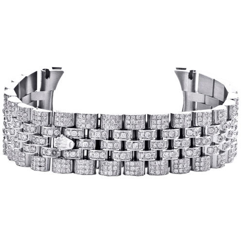 Bracelet de montre jubilé en diamant pour homme en acier inoxydable pour Rolex Datejust 36 mm 8 ct.