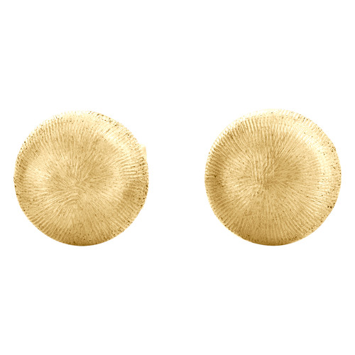 Orecchini a perno con pallina testurizzata a specchio in lino da 8 mm in  oro giallo massiccio 14K genuino - Diamanti e orologi JFL