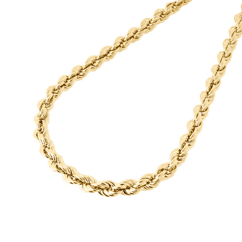 14K Yellow Gold 5mm Hollow Diamond Cut 