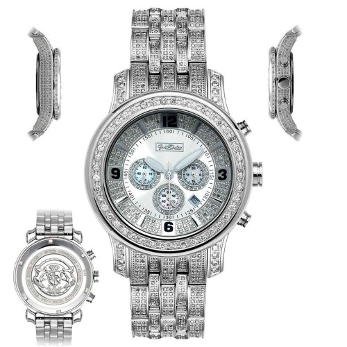 Montre en diamant pour hommes Joe Rodeo J2017, cadran illusion entièrement chargé de 11 ct