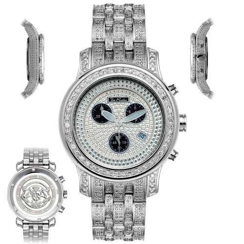 Orologio da uomo con diamanti Joe Rodeo J2019 quadrante Illusion da 11 ct completamente caricato