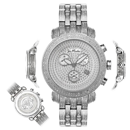 Montre diamant pour homme Joe Rodeo entièrement chargée classique JCL77 cadran illusion 3,75 ct