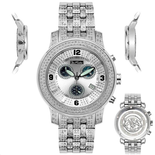 Reloj de diamantes para hombre Joe Rodeo J2023 esfera de ilusión de 3,5 quilates completamente cargada