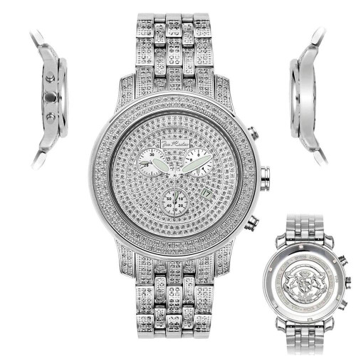 Men's Diamond Watch Joe Rodeo J2024 Fully Loaded 3.5 Ct Illusion Dial