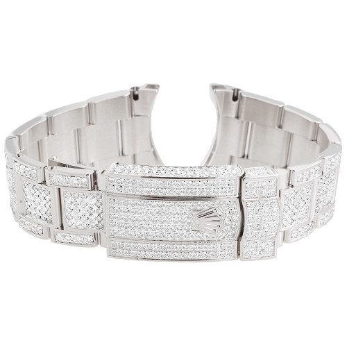 Tout nouveau bracelet de diamants serti pavé de 41 mm Rolex Datejust II pour hommes avec 12 ct. (6,5")