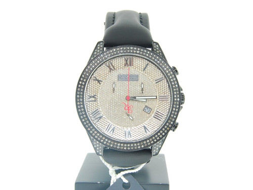 Nuevo reloj Joe Rodeo / JoJo Glory Black 416 con diamantes para hombre con carcasa lateral de 4 qt.