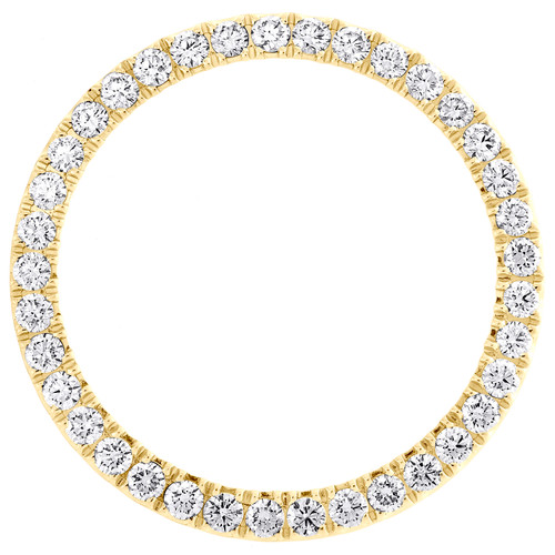 14K Yellow Gold Custom U-Cut Diamond Bezel For Rolex DateJust II 41mm 3.61 CT