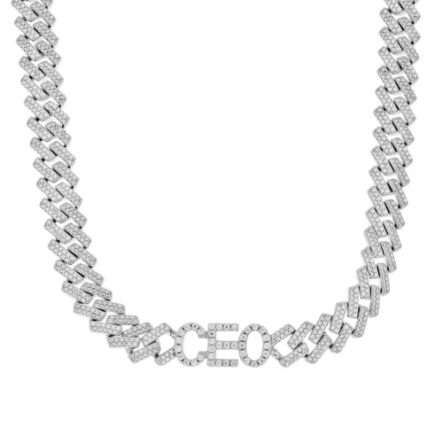 925 Sterling Silver Moissanite Custom 10mm Cuban Link CEO Chain | 18" to 20"