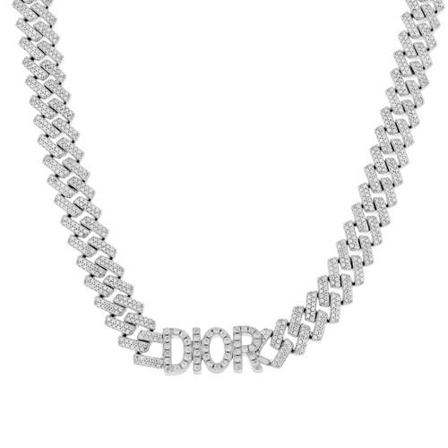 925 Sterling Silver Moissanite Custom 10mm Cuban Link DIOR Chain | 18" to 20"