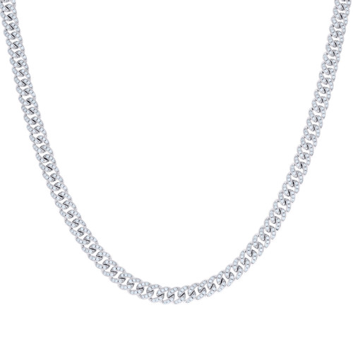 925 Sterling Silver Moissanite 6mm Custom Round Miami Cuban Chain | 18" to 24"