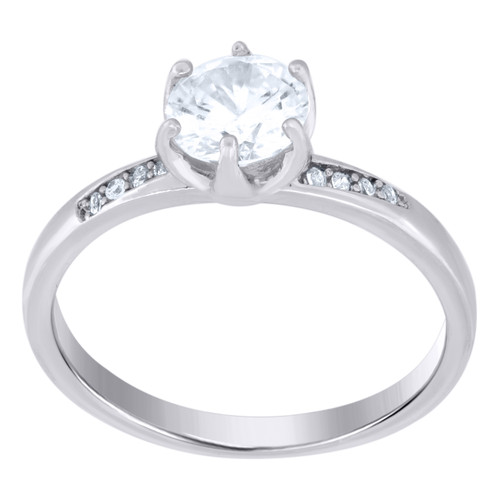 925 Sterling Silver Moissanite Solitaire Engagement Ring 1.25 CT | Sizes 6 to 9