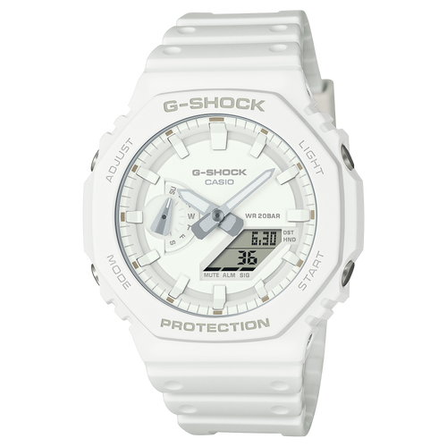 Casio G-Shock GA2100-7A7 Modern White Resin Digital Analog GA-2100 Series Watch