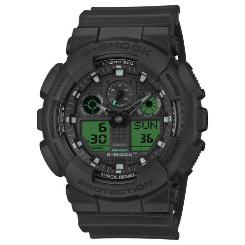 Casio G-Shock GA100BEG-1A Unisex Black Resin Electro Green GA-100 Series Watch