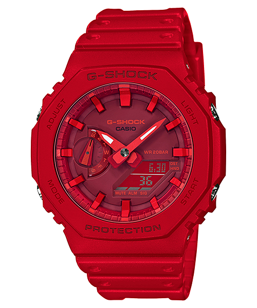 Casio G-Shock GA2100-4A Unisex Red Resin Digital Analog GA-2100 Series Watch