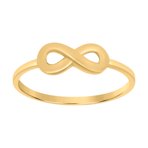 10K Yellow Gold Women's High Polished 5mm Love Symbol Classic Band Infinity Ring