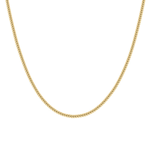 925 Sterling Silver Yellow Gold Plated 2mm Solid Miami Cuban Chain | 16" to 24"