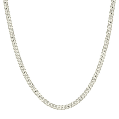 925 Sterling Silver Polished Plain 2.5mm Solid Miami Cuban Chain | 16" to 24"