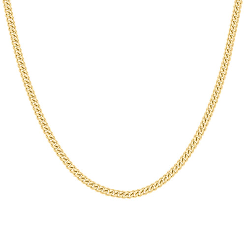 925 Sterling Silver Yellow Gold Plated 4mm Solid Miami Cuban Chain | 16" to 24"