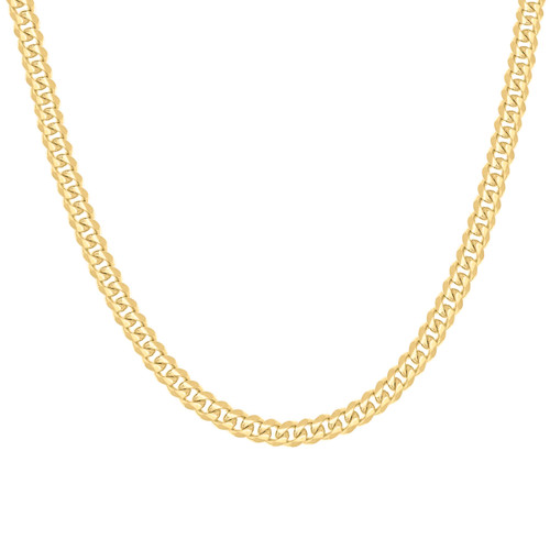 Sterling Silver Yellow Gold Plated 6.5mm Solid Miami Cuban Chain | 16" to 24"