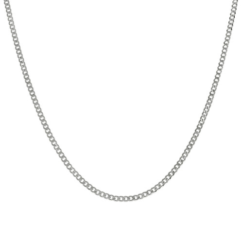 925 Sterling Silver Unisex Plain 2mm Solid Super Flat Curb  Chain | 16" to 24"