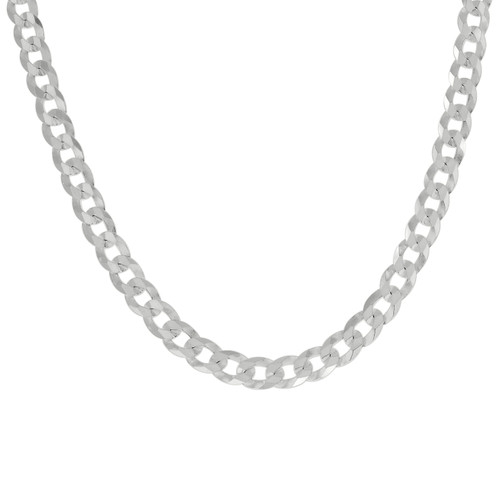 925 Sterling Silver Unisex Plain 4.5mm Solid Super Flat Curb  Chain | 16" to 26"