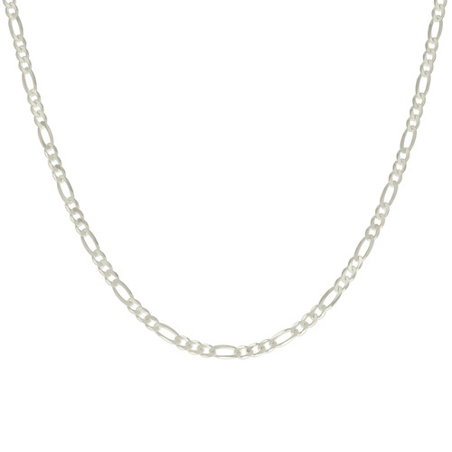 925 Sterling Silver Lobster Clasp 4mm Solid Classic Figaro Chain | 16" to 24"