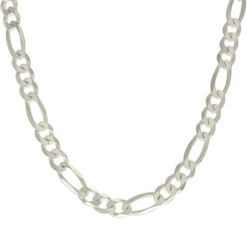925 Sterling Silver Lobster Clasp 10mm Solid Classic Figaro Chain | 18" to 26"