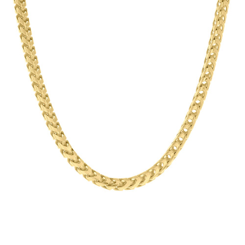 Sterling Silver Yellow Gold Plated Lobster 3.7mm Solid Franco Chain | 18" to 26"