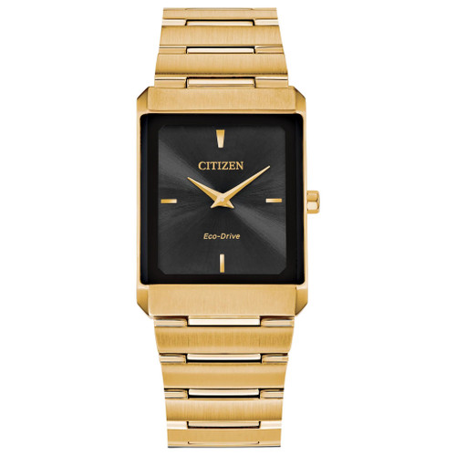 Citizen Eco-Drive Stiletto AR3102-51E 28mm Gold Stainless Steel Black Dial Watch