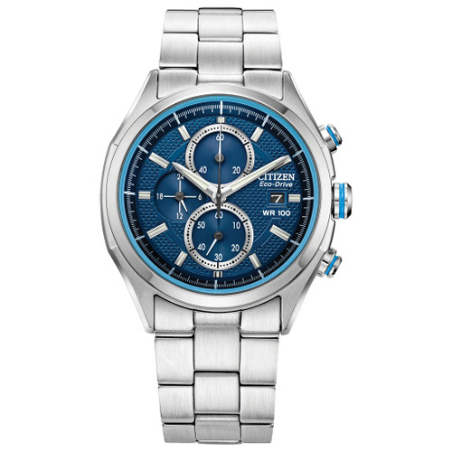 Citizen Eco-Drive Sport Casual CA0430-54M 41mm Stainless Steel Blue Dial Watch
