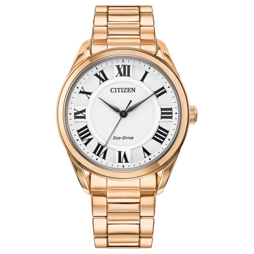 Citizen Eco-Drive Arezzo EM0973-55A 35mm Rose Gold Stainless Steel White Watch