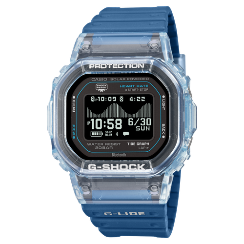 Casio G-Shock G-LIDE GBXH5600-2 Translucent Blue Digital GBX-H5600 Series Watch