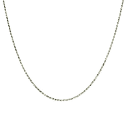 925 Sterling Silver Lobster Diamond Cut 2mm Solid Rope Chain | 16" to 24"