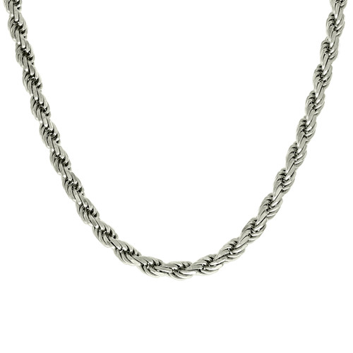 925 Sterling Silver Lobster Diamond Cut 7mm Solid Rope Chain | 18" to 26"