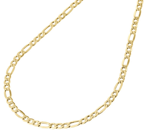 Genuine 10K Yellow Gold Figaro Chain 3 