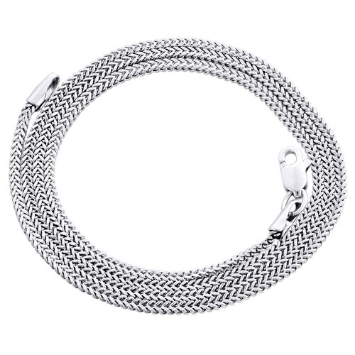 Real 10K White Gold 3D Hollow Franco Box Link Chain 1.50mm Necklace 18-26 Inches