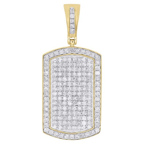 10K Yellow Gold Genuine Round Diamond Spoon Pendant 2