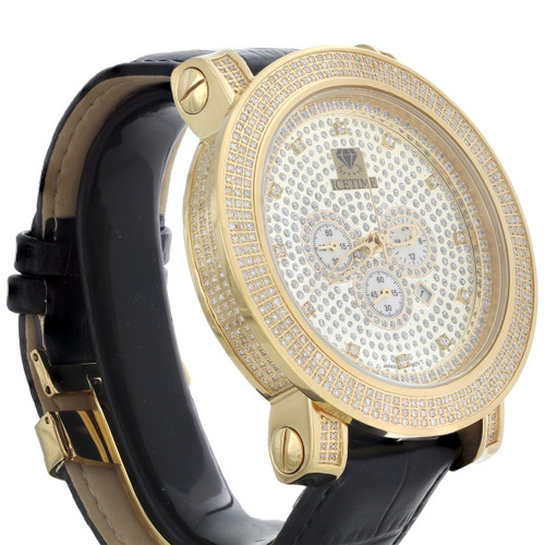 Mens Iced Out Diamond Band Watch IceTime Crown 2 Joe Rodeo